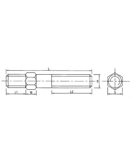 P-Tech 160 mm Clamping Stud With Hex Spanner PHCSB-12160, image 