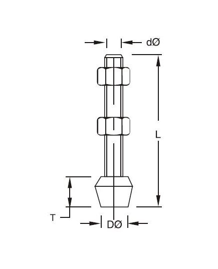 P-Tech Nylon Tipped Spindle Assembly NT-8-50, image , 2 image