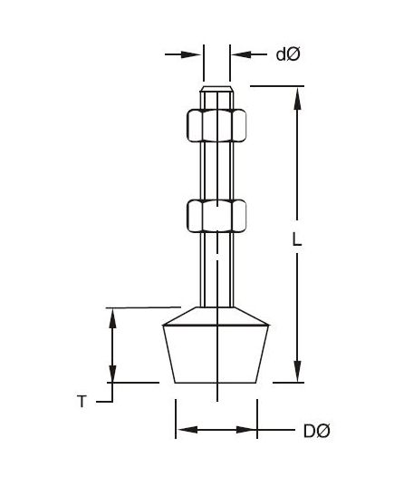 P-Tech Neoprene Tipped Spindle NRT-10-90, image , 2 image