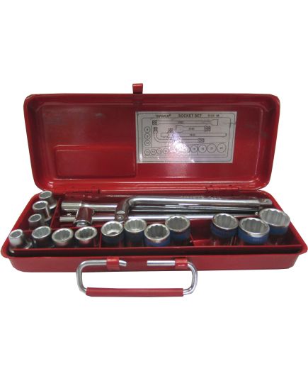 Taparia 18 Pcs. Square Drive Hex Socket Set S-23H X L, image , 2 image