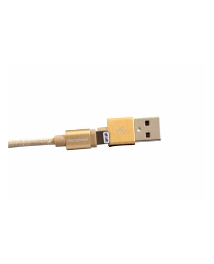 Honeywell Braided 1 Mtr Sync and Charge Cable Gold, image , 3 image