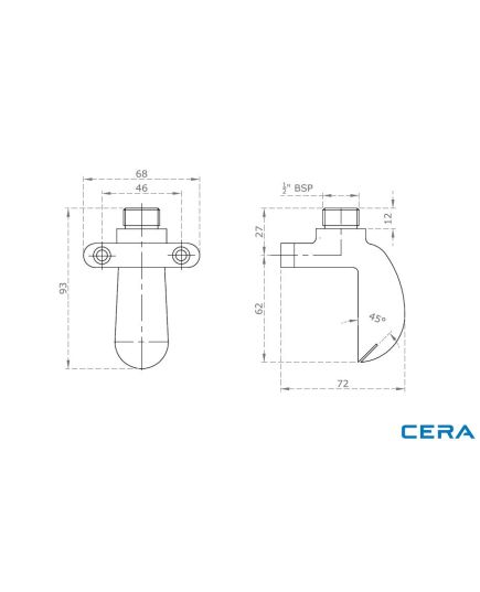 Cera  Urinal Spreader - F8070201, image , 2 image