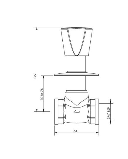 Parryware New Ruby Stop Cock - G2462A1, image , 2 image