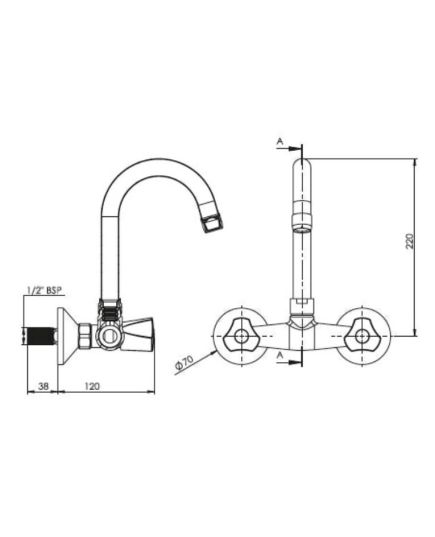 Parryware New Ruby Kitchen Sink Mixer - G2435A1, image , 2 image