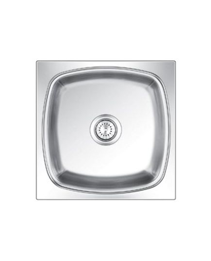 Nirali Square Delux 432 x 432 mm Size Satin Finish Kitchen Sink, image 