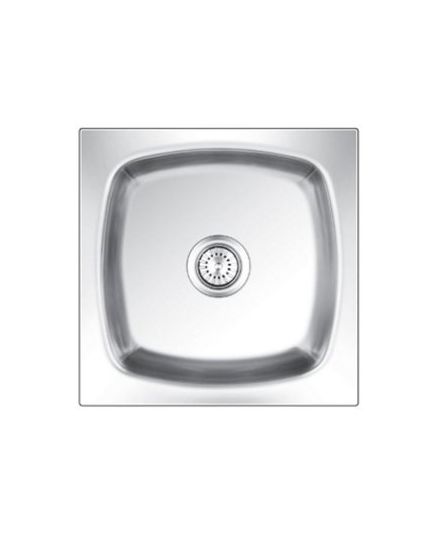 Nirali Square Plain 432 x 432 mm Size Satin Finish Kitchen Sink, image 