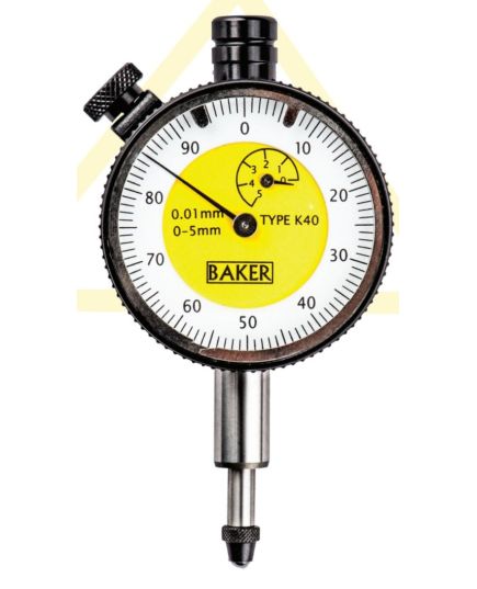 Baker 5 mm Plunger Type Dial Indicator 40-K40, image 