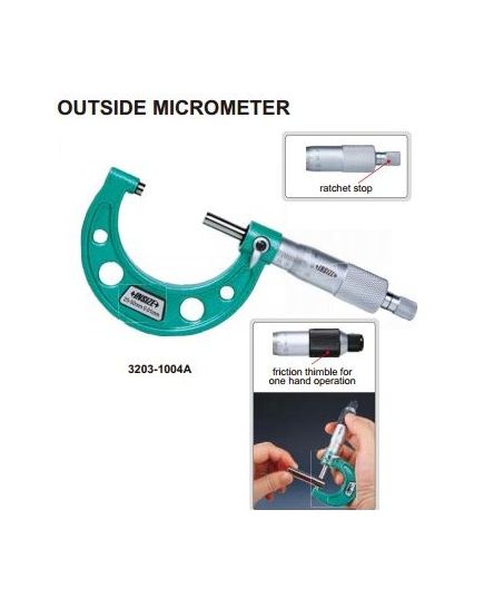 Insize 0-100 mm Outside Micrometer Set 3203-1004A, image , 3 image