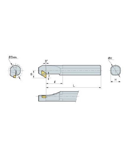 Korloy Screw-on-System Internal Holder A32S-SDZCR-11, image , 2 image