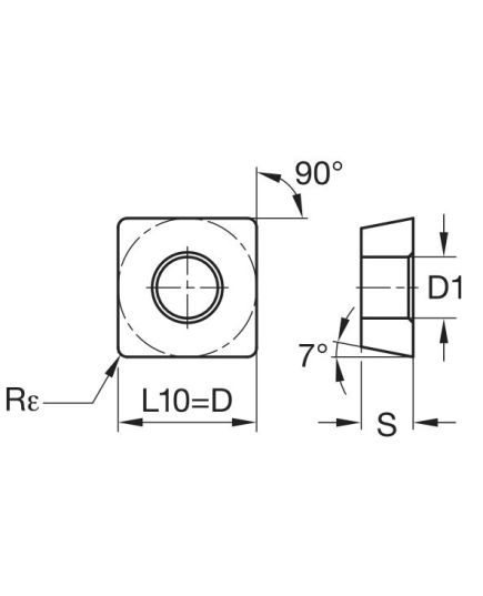 WIDIA Drilling Insert SCMT120408 Grade- THM, image , 2 image