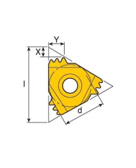 TaeguTec Insert Threading Tool Dia- 4.76mm 08IL 1.00 ISO Grade- TT8010, image 