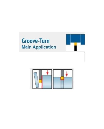 ISCAR Grooving and Parting Insert DGN 3102 Grade IC908, image , 2 image