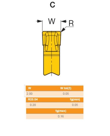 ISCAR Grooving Insert TAG N2C Grade IC808, image , 3 image