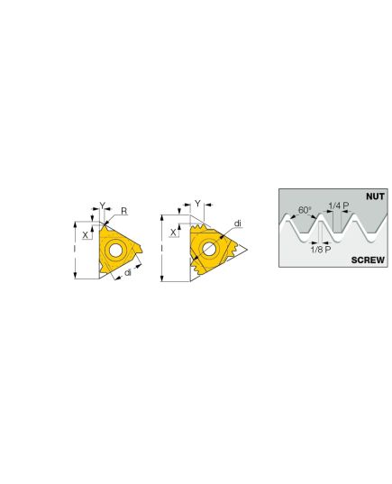 Iscar External Threading Insert 16ERM 12 UN Grade IC908, image , 2 image
