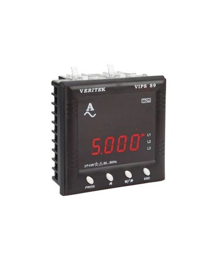 Veritek VIPS 89 Size 96 x 96 mm Single Phase Ammeter, image 