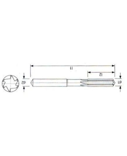 Tool Track Solid Carbide Reamer Dia 11 mm Coated, image , 2 image