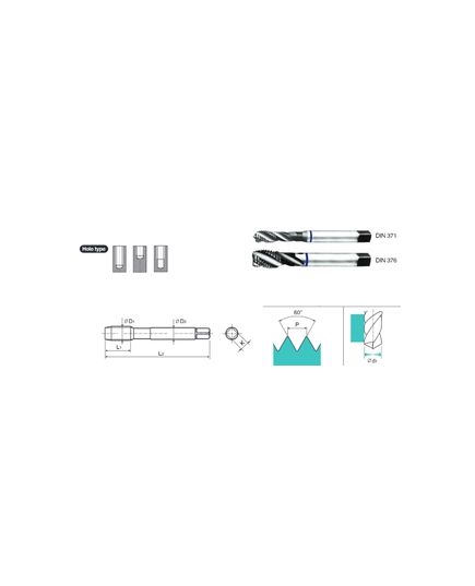 YG1 TC909226 Coarse Screw Thread Insert Tap (Thread Length 70 mm), image 