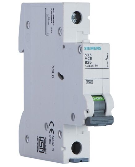 Siemens 5SL41637RC 63 A Single Pole MCB, image 